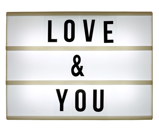 Luminária de Mesa Led Love You Pilha, Branco | WestwingNow