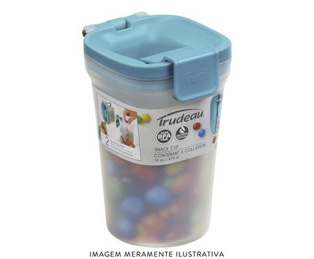 Porta-Snack Fuel Azul e Branco | Westwing