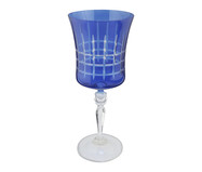 Taça para Água Grace em Cristal Lapidada Azul | WestwingNow