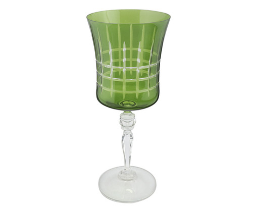 Taça para Água Grace em Cristal Lapidada Verde, green | WestwingNow