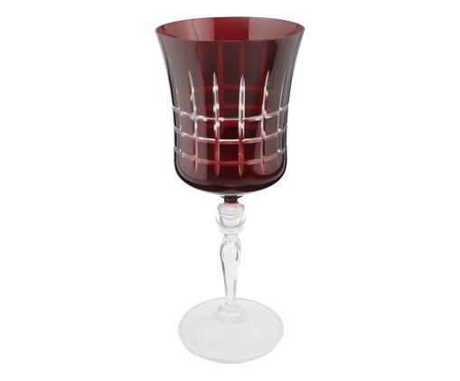 Taça para Água Grace em Cristal Lapidada Vermelha, red | WestwingNow
