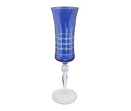 Taça para Champanhe Grace em Cristal Lapidada Azul | WestwingNow
