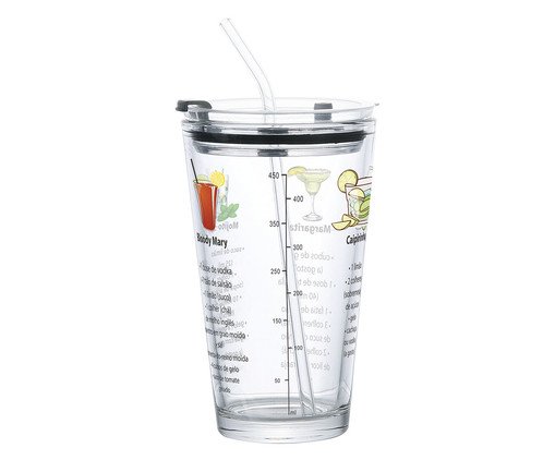 Coqueteleira Open Bar com Canudo, Multicolor | WestwingNow