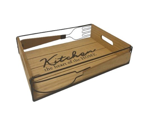 Bandeja Previtali Marrom e Preto, Preto/Branco | WestwingNow