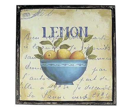 Quadro Lemon Preto e Azul