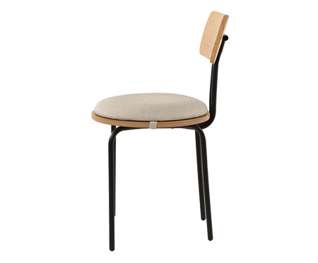 Cadeira Jade Preto e Assento Cinza | WestwingNow