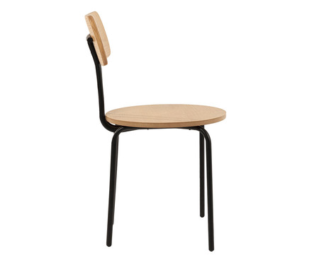 Cadeira Jade Preto e Assento Cinza | WestwingNow