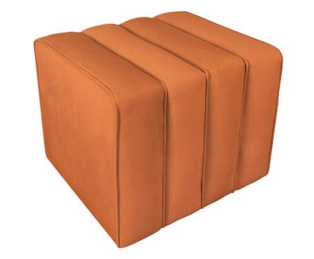 Pufe em Veludo Scala Terracota | Westwing