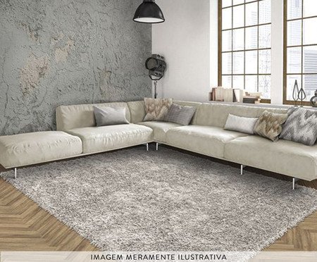 Tapete Debrum Shaggy Tufting Galax Platina | Westwing