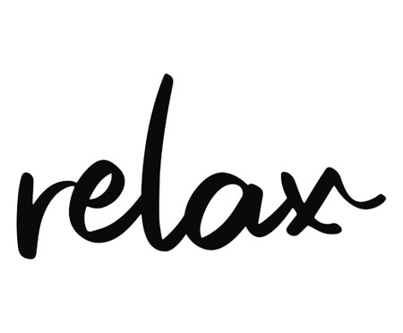 Placa de Madeira Decorativa Relax - Preta | WestwingNow