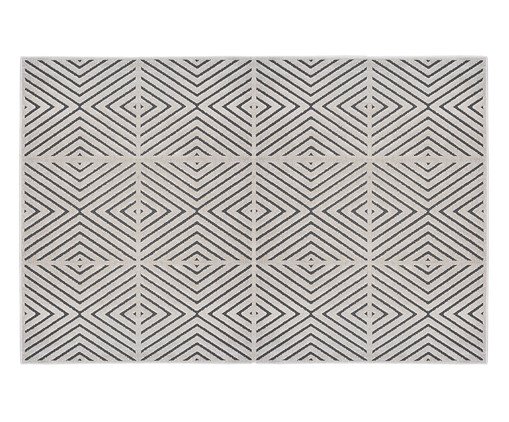 Tapete Chevron Quadros, Cinza | WestwingNow