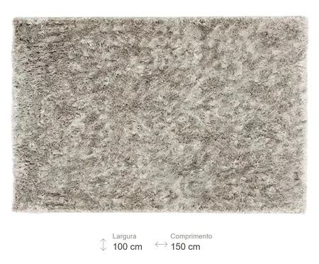 Tapete Shaggy Tufting Joy Cristal Cinza | Westwing