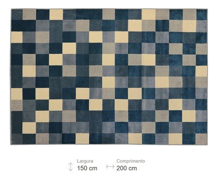 Tapete Supreme Xadrez Cinza | Westwing