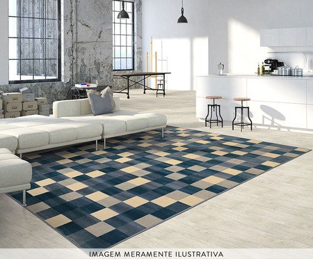 Tapete Supreme Xadrez Cinza | Westwing