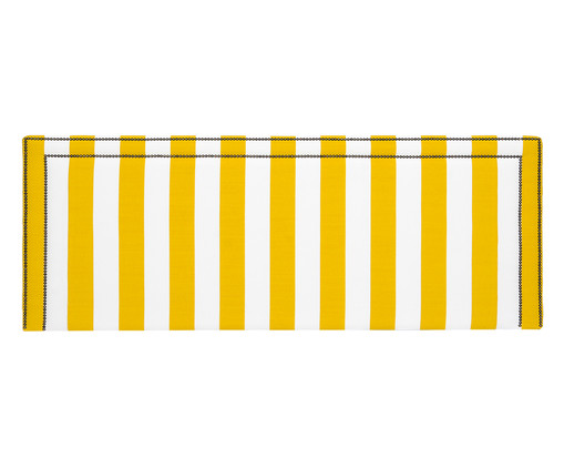 Cabeceira Painel em Linho Adele - Listrada Amarela, Branco, Amarelo, Colorido | WestwingNow