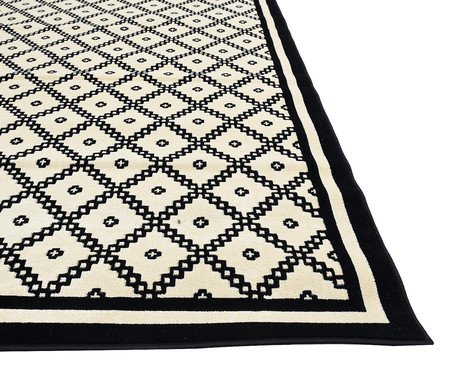Tapete Debrum Trendy Losango Preto e Bege | WestwingNow