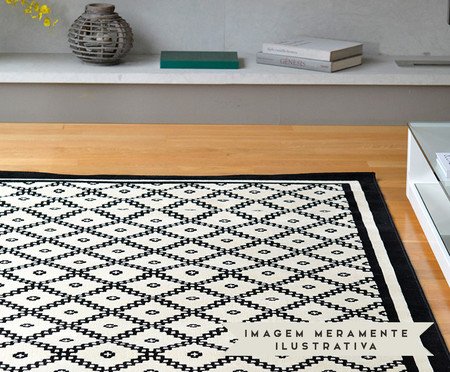 Tapete Debrum Trendy Losango Preto e Bege | WestwingNow