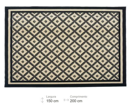 Tapete Debrum Trendy Losango Preto e Bege | Westwing
