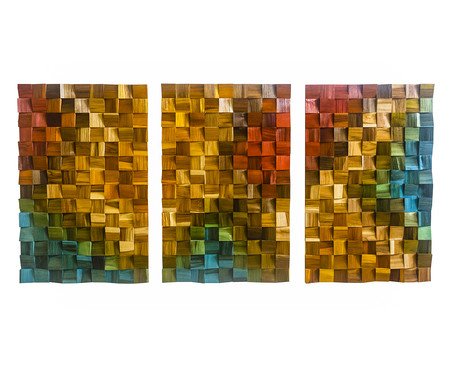 Quadros De Madeira 3D Zorck - Colorido | WestwingNow