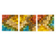 Jogo de Quadros De Madeira 3D Alena Colorido - 135x45cm, multicolor | WestwingNow