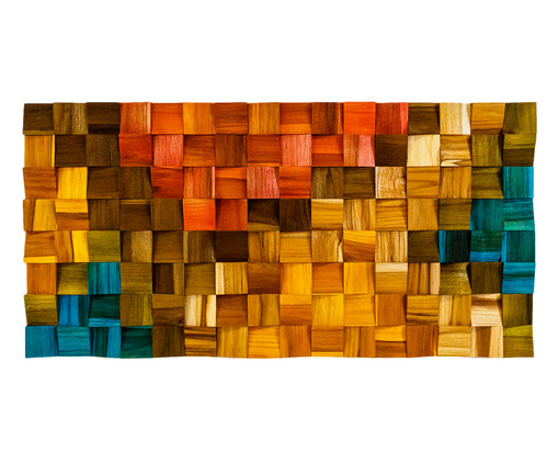 Quadro de Madeira 3D Wana - 80X40cm, Multicolorido | WestwingNow