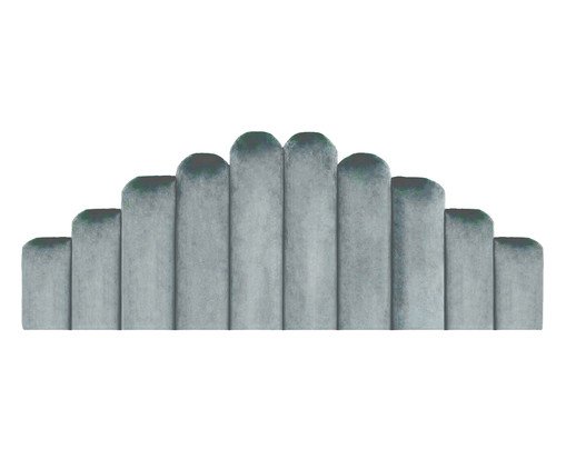 Cabeceira Painel em Veludo Royal Gomos - Cinza Soho, Cinza | WestwingNow