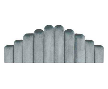 Cabeceira Painel em Veludo Royal Gomos - Cinza Soho