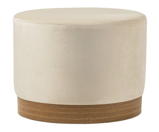 Puff em Veludo Harlow Grande Off White, OFF WHITE | WestwingNow