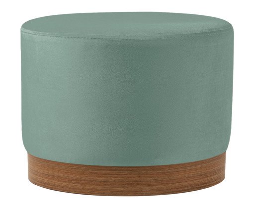 Puff em Veludo Harlow Pequeno Verde Menta, AZUL CLARO | WestwingNow