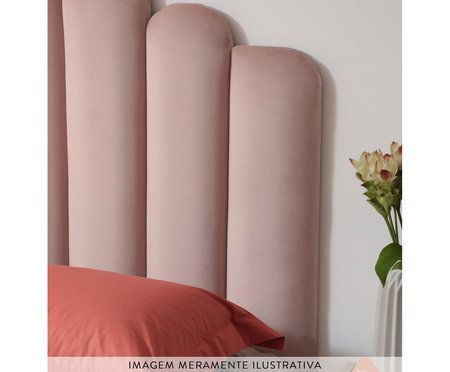 Cabeceira Painel em Veludo Royal Gomos - Rosa | Westwing