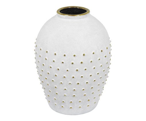 Vaso Melian Branco e Dourado, white | WestwingNow