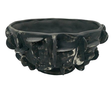 Vaso em Porcelana Rajada Preto e Branco | Westwing