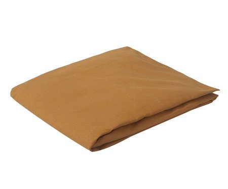 Lençol com Elástico Liso Caramelo