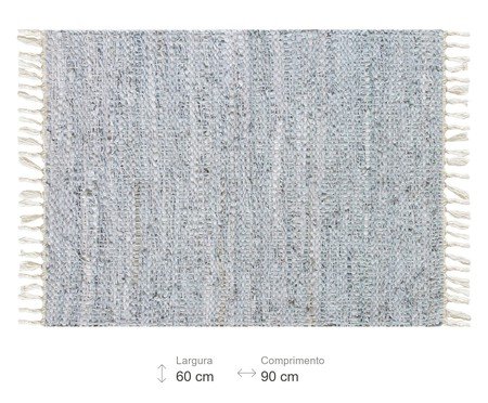 Tapete Indiano com Franja Madras Prateado | Westwing