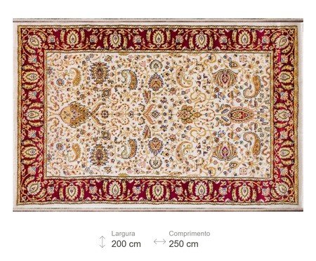 Tapete Turco Babil Sarigazi Creme e Vermelho | Westwing