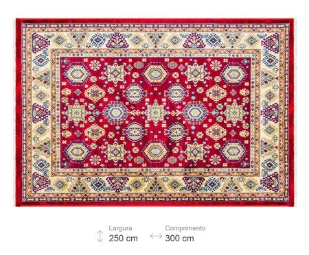 Tapete Turco Kasakh Arzillo Vermelho | Westwing