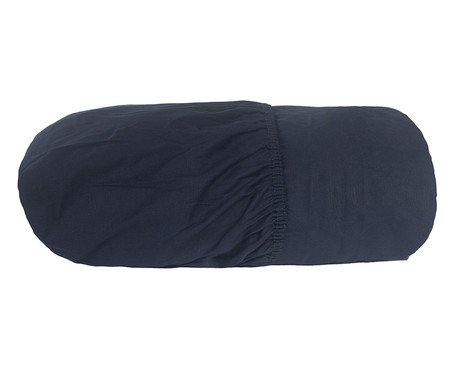 Lençol Elasticado Percal Azul Marinho 200 Fios