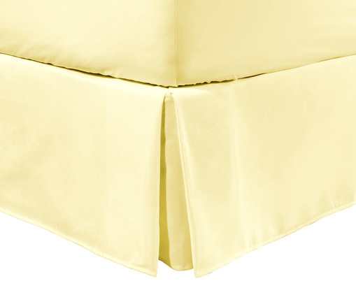Saia para Cama Box com Prega Lise Amarelo Pastel - 150 Fios, Amarelo Pastel | WestwingNow