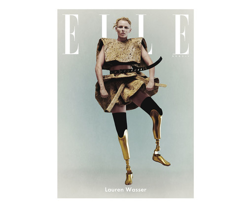 Revista Elle Print Avulsa Volume 10 Lauren Wasser Look Dourado, Colorido | WestwingNow