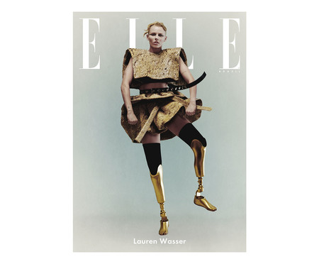 Revista Elle Print Avulsa Volume 10 Lauren Wasser Look Dourado