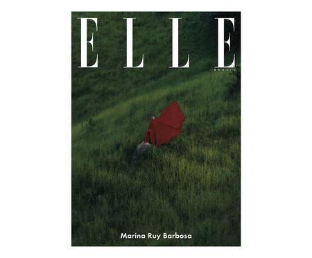 Revista Elle Impressa Volume 11 Capa Marina Ruy Barbosa Look Vermelho