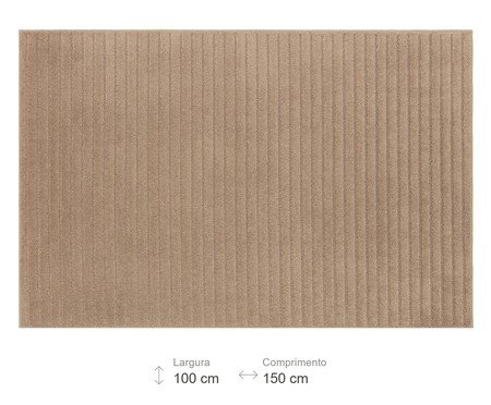 Tapete Realce Listras Creme Cotton | Westwing