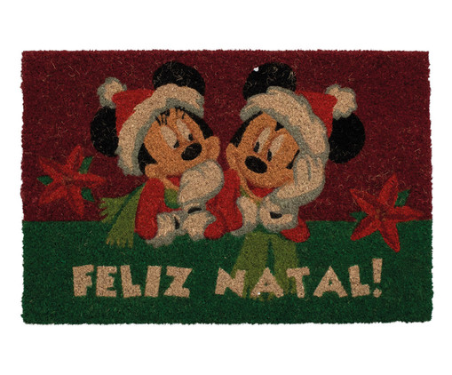 Capacho Disney Mickey e Minnie Natal, multicolor | WestwingNow