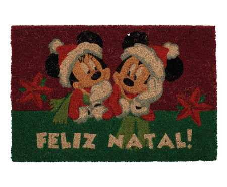 Capacho Disney Mickey e Minnie Natal