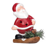 Adorno Natalino Papai Noel em Pé com Arbusto | WestwingNow