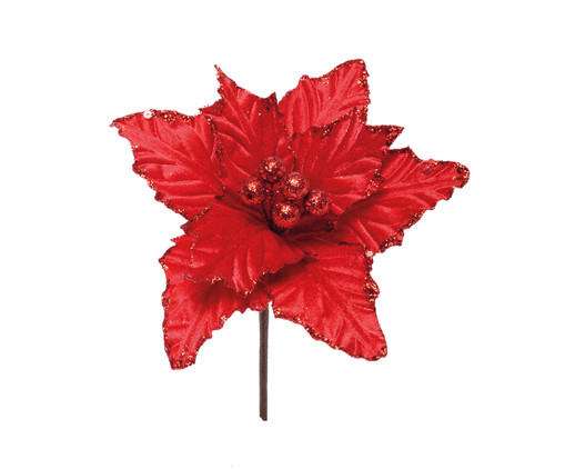 Enfeite de Natal Poinsetia Flor Vermelha, red | WestwingNow