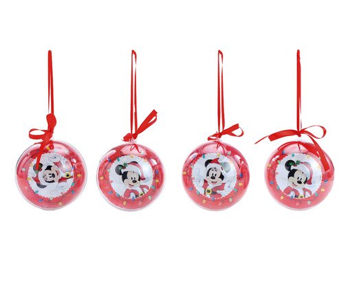 Jogo de Enfeites de Natal Bolas Mickey Minnie, multicolor | WestwingNow