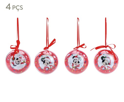 Jogo de Enfeites de Natal Bolas Mickey Minnie, multicolor | WestwingNow