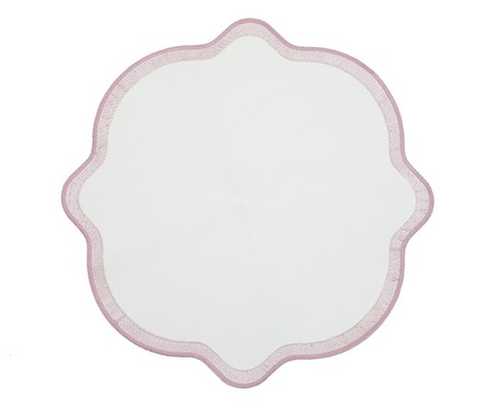 Lugar Americano Borda Rosa Powder Off - 40X40cm