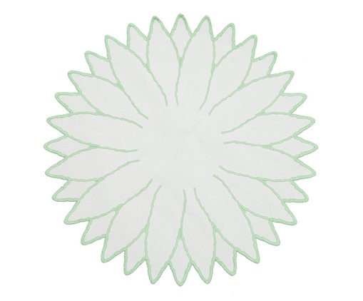 Lugar Americano Flor Verde Celadon Off - 40X40cm, colorido | WestwingNow